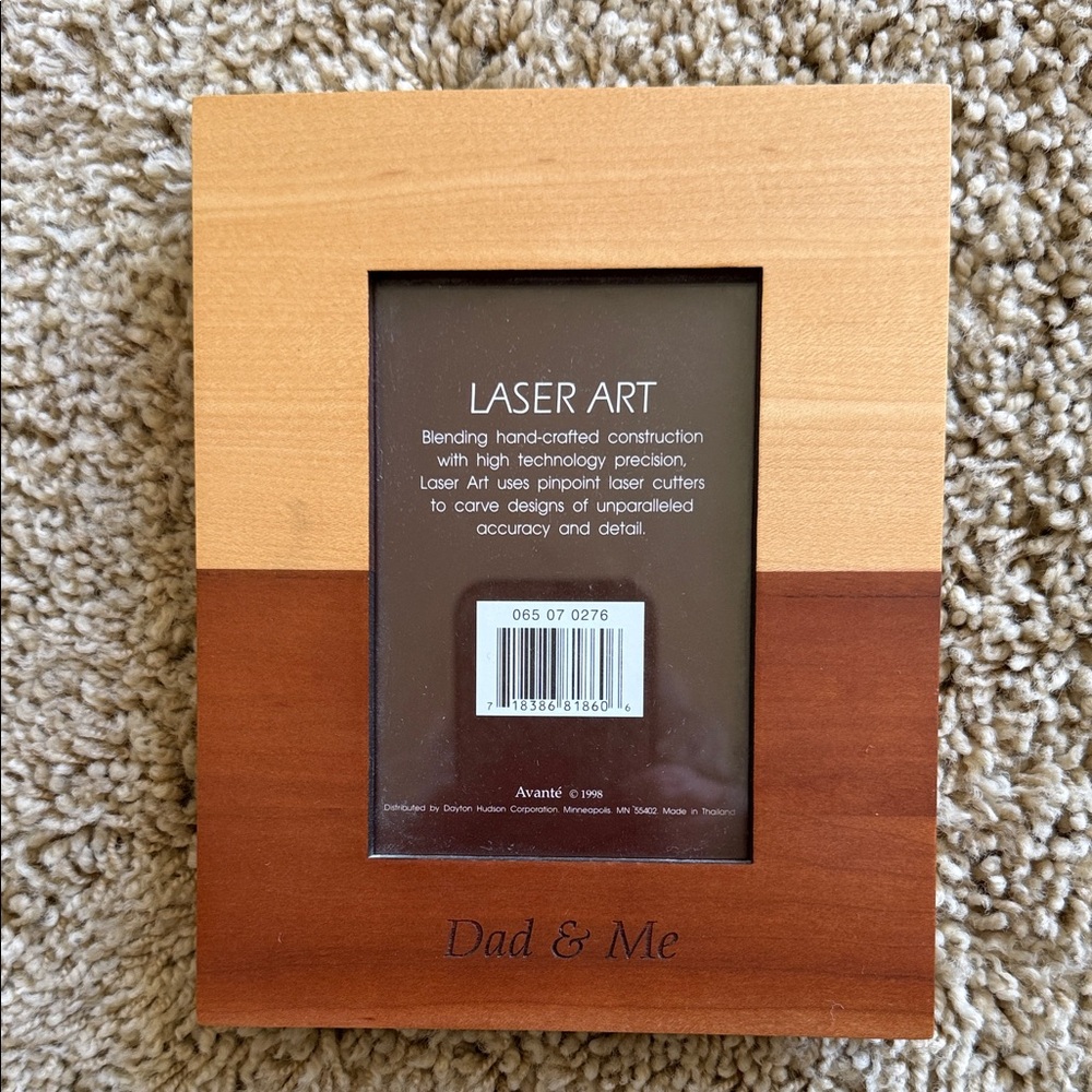 Laser Art "Dad & Me" Two-Tone Wood Picture Frame